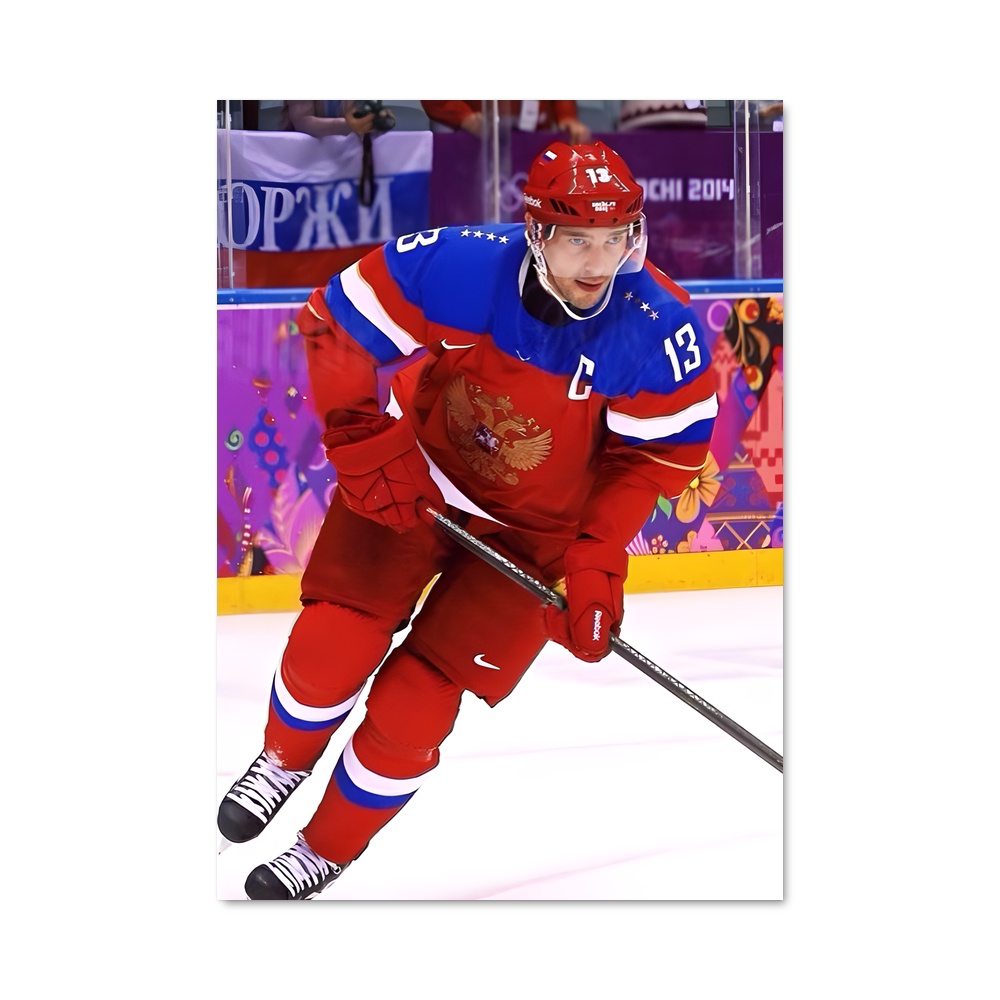 Poster L'Équipe Rouge et Bleue – affiche Hockey sur glace
